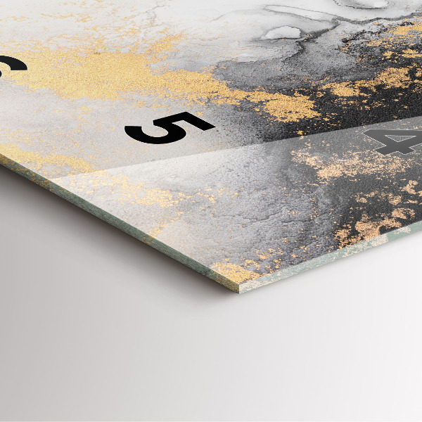 Square wall clock Artistic marble