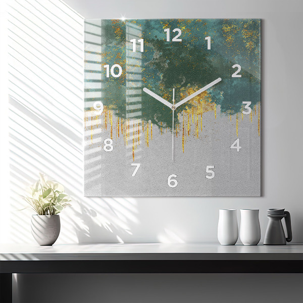 Square wall clock Decorative pattern
