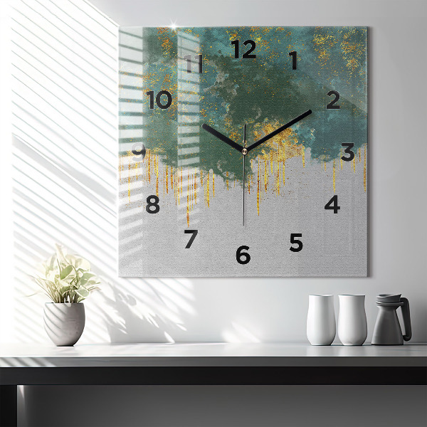 Square wall clock Decorative pattern