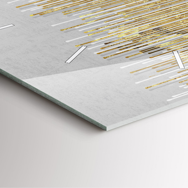 Square wall clock Decorative pattern and gold