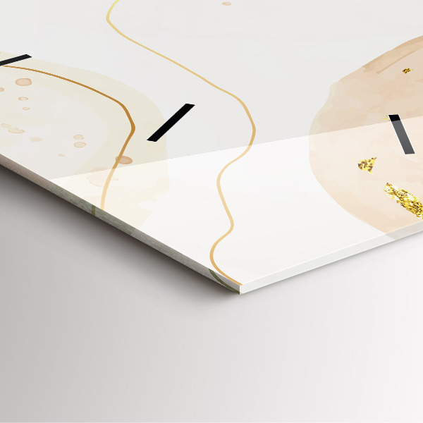 Square wall clock Watercolor stains