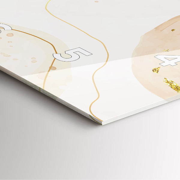 Square wall clock Watercolor stains