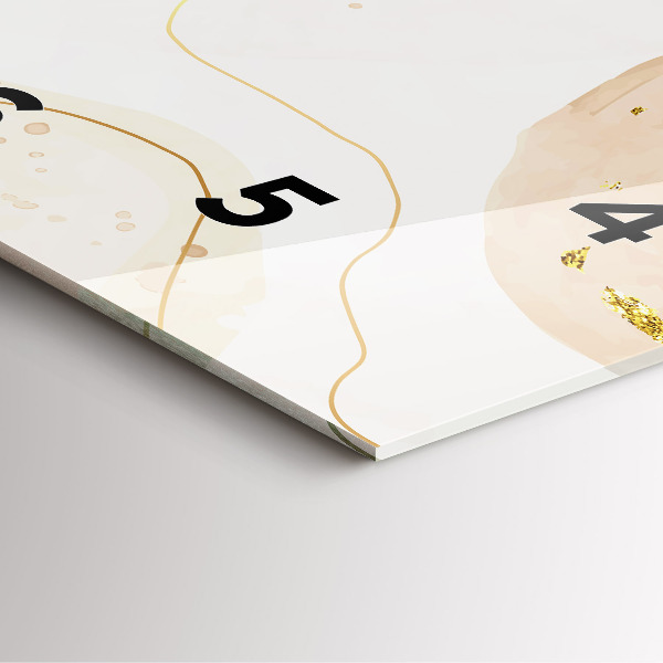 Square wall clock Watercolor stains