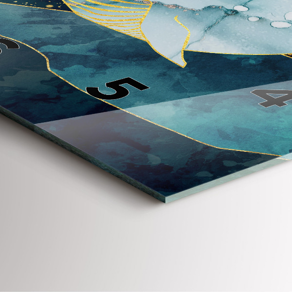 Square wall clock Abstract whale