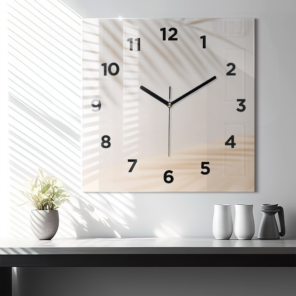 Square wall clock Creamy abstraction