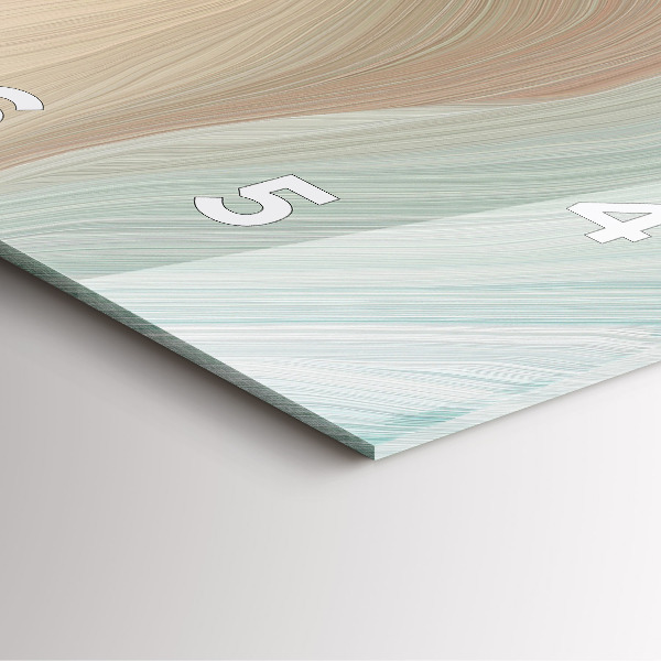 Square wall clock Wave abstraction