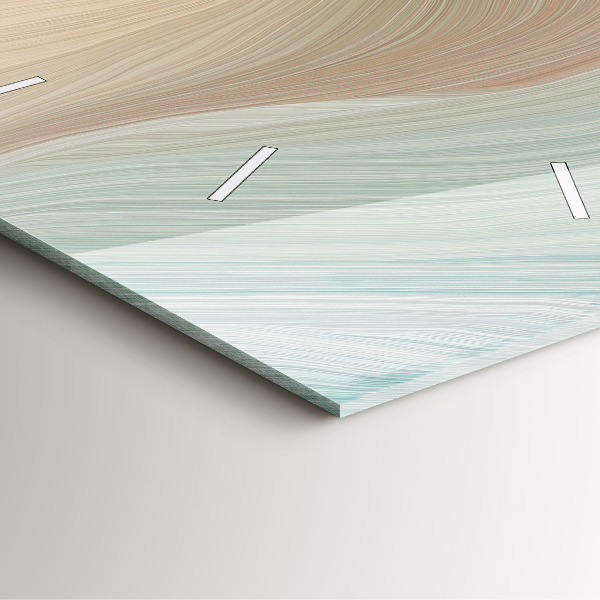 Square wall clock Wave abstraction