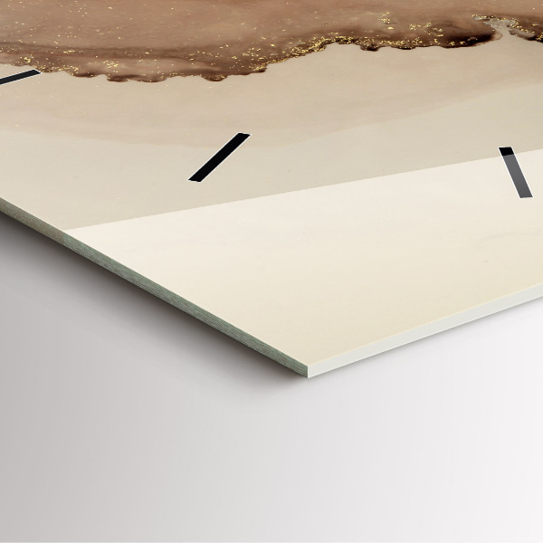 Square wall clock Beige modern art