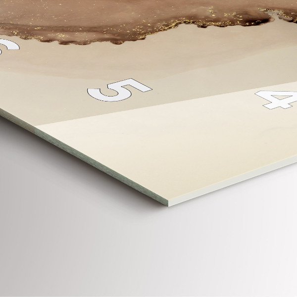 Square wall clock Beige modern art