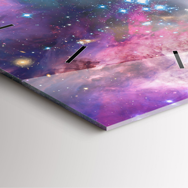 Square wall clock Galaxy and stars