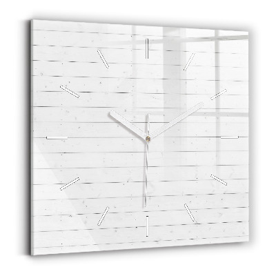Square wall clock Wooden panels pattern