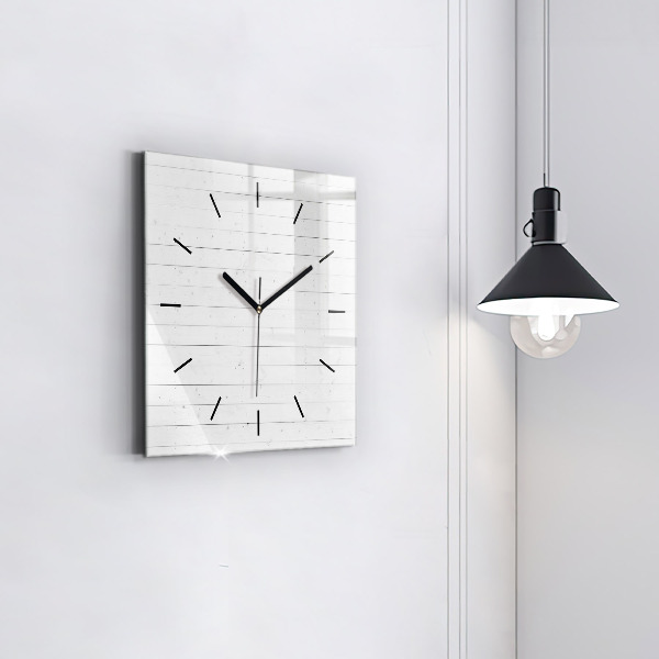 Square wall clock Wooden panels pattern