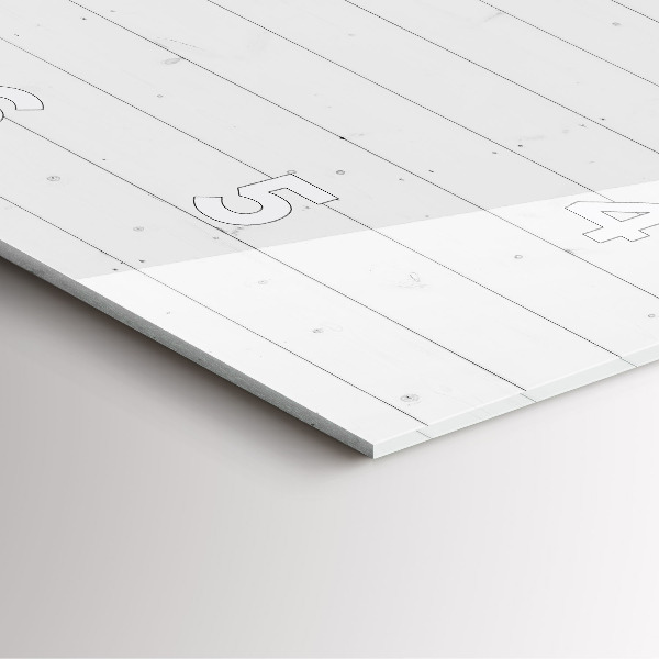 Square wall clock Wooden panels pattern