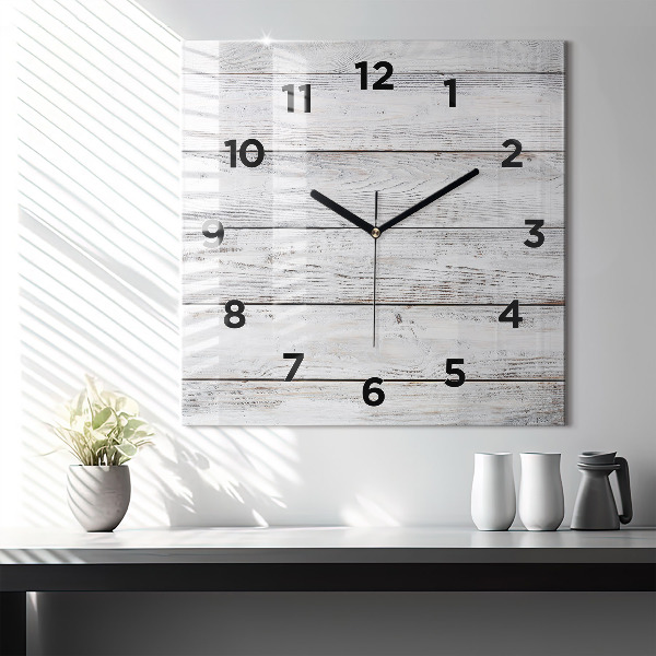 Square wall clock Painted boards