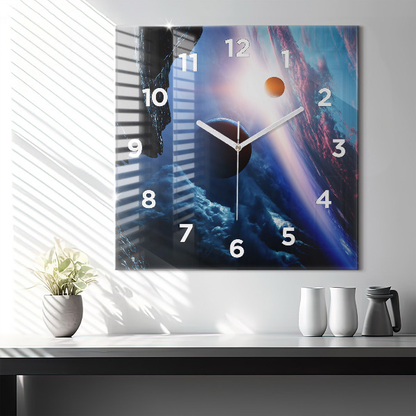 Square wall clock Great Galaxy