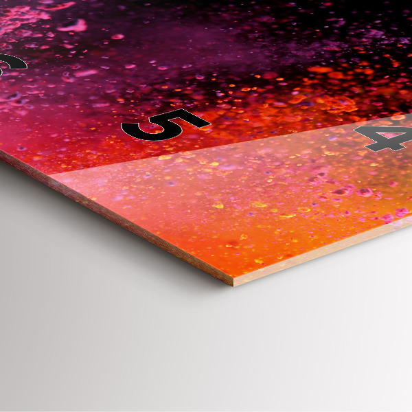 Square wall clock Explosion of colors