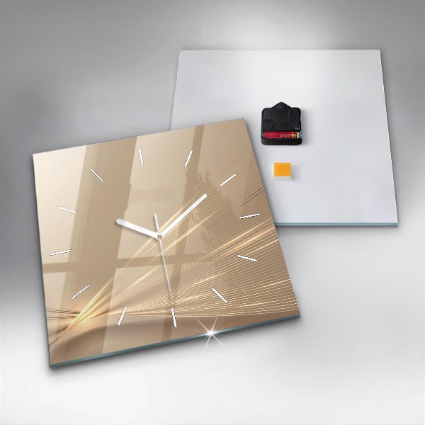 Square wall clock Abstract light