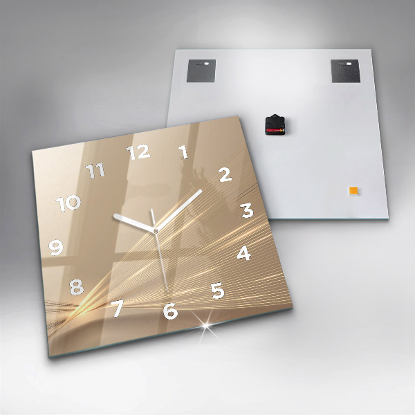 Square wall clock Abstract light