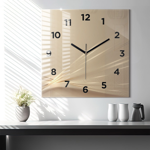Square wall clock Abstract light