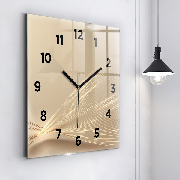 Square wall clock Abstract light