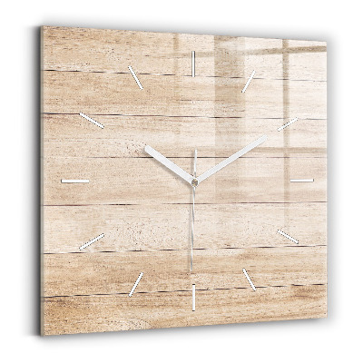Square wall clock Wooden texture