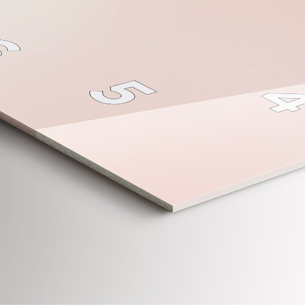 Square wall clock Golden tropical leaves