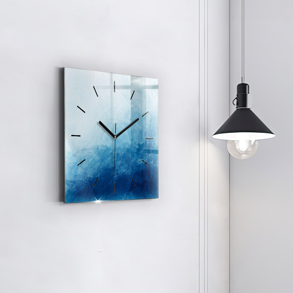 Square wall clock Abstraction water