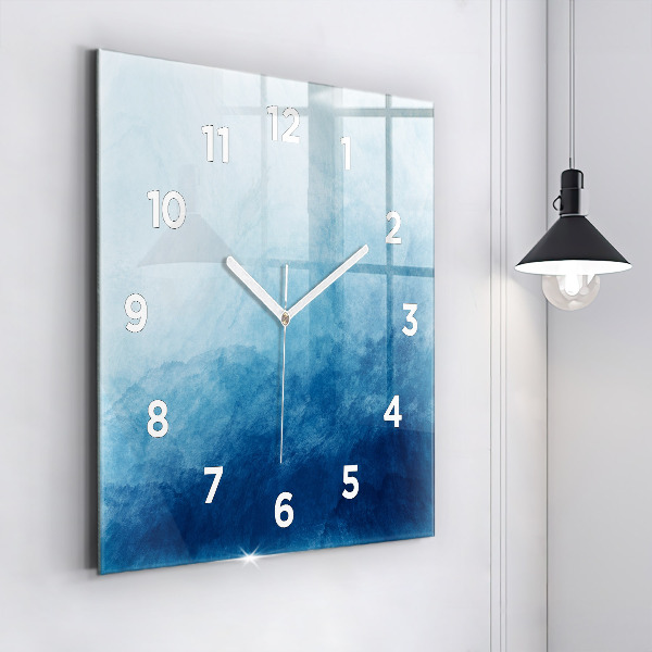 Square wall clock Abstraction water