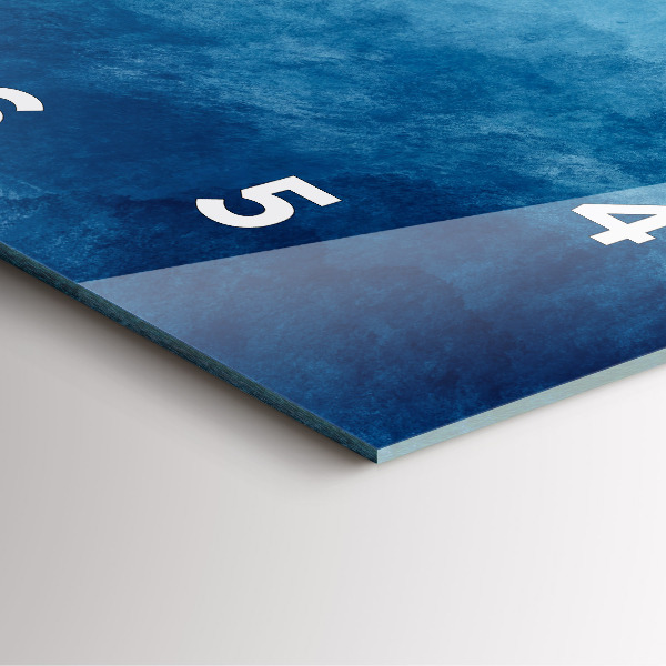 Square wall clock Abstraction water