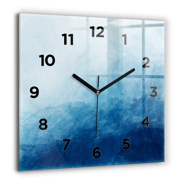 Square wall clock Abstraction water