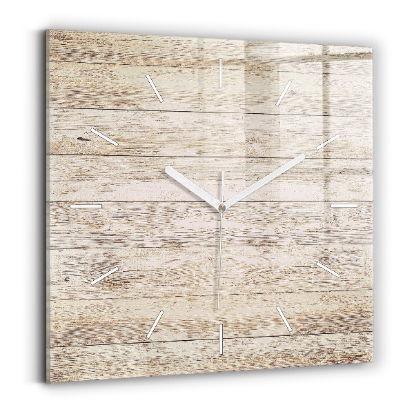 Square wall clock Wooden panels