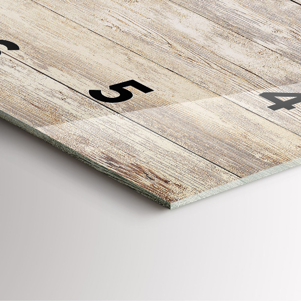 Square wall clock Wooden panels