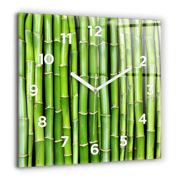 Square wall clock Asian Bamboo