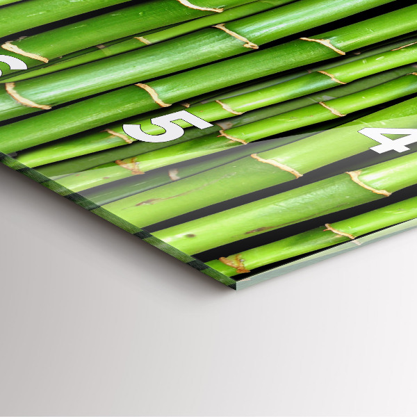 Square wall clock Asian Bamboo