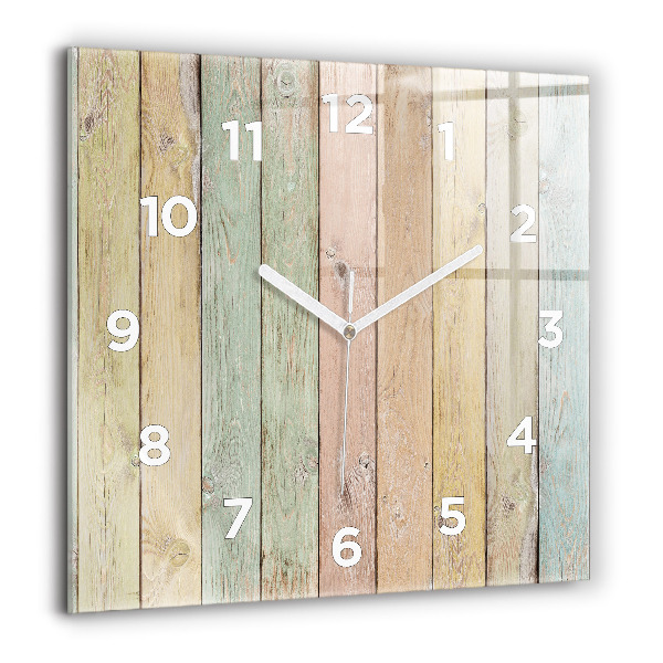 Square wall clock Colorful boards