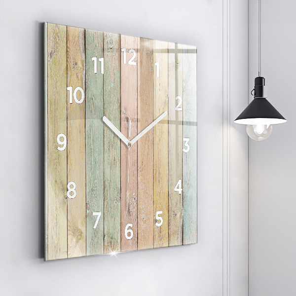 Square wall clock Colorful boards