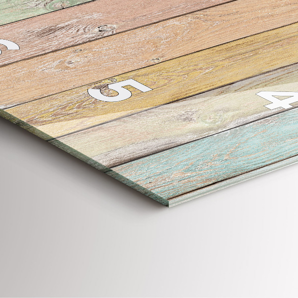 Square wall clock Colorful boards