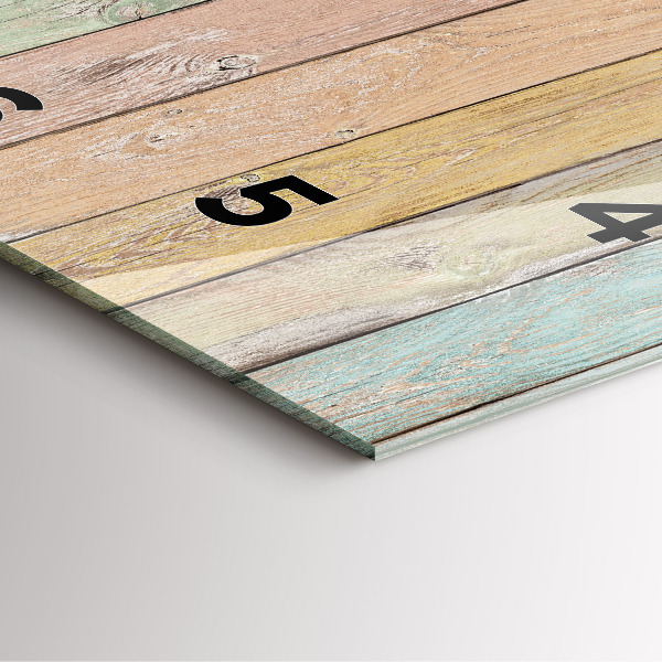 Square wall clock Colorful boards