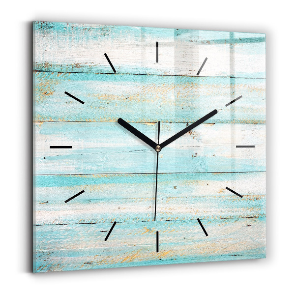 Square wall clock Blue boards