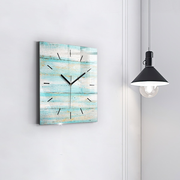 Square wall clock Blue boards