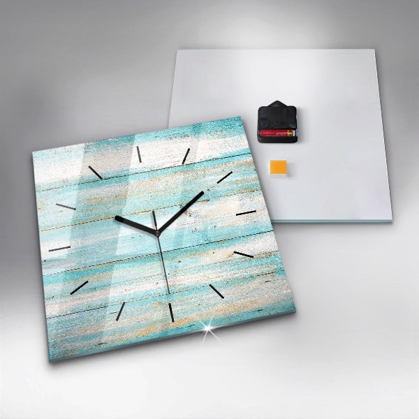 Square wall clock Blue boards