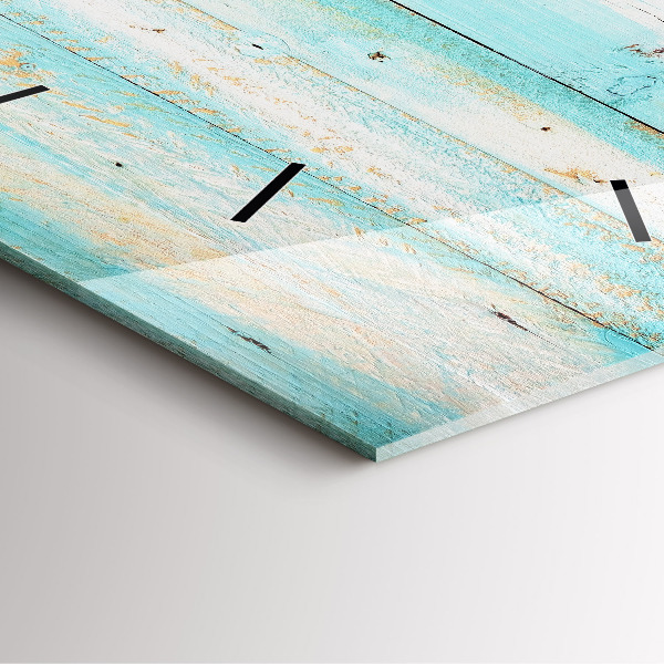 Square wall clock Blue boards