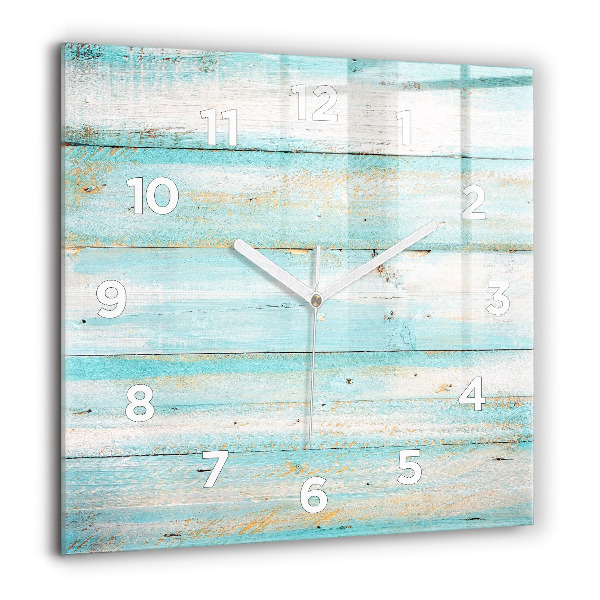 Square wall clock Blue boards