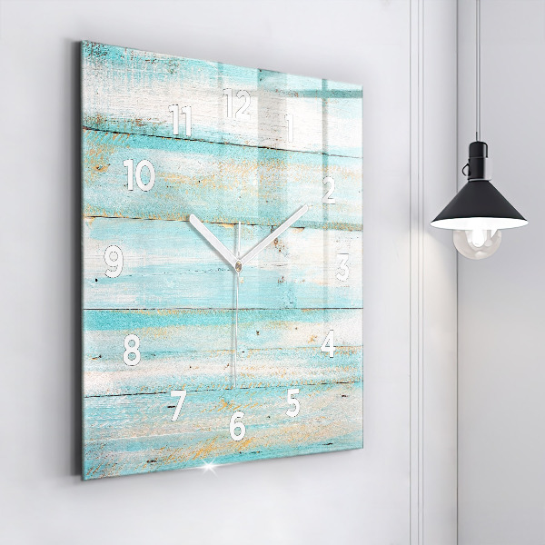 Square wall clock Blue boards