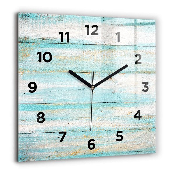 Square wall clock Blue boards