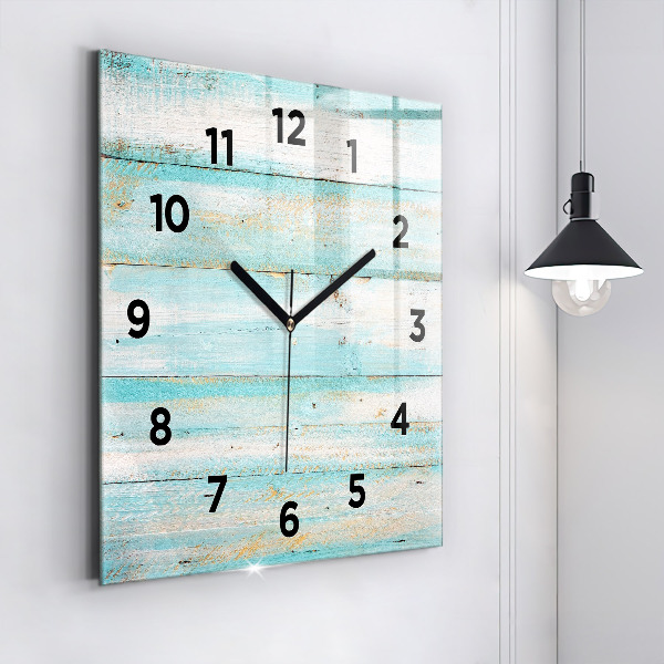 Square wall clock Blue boards