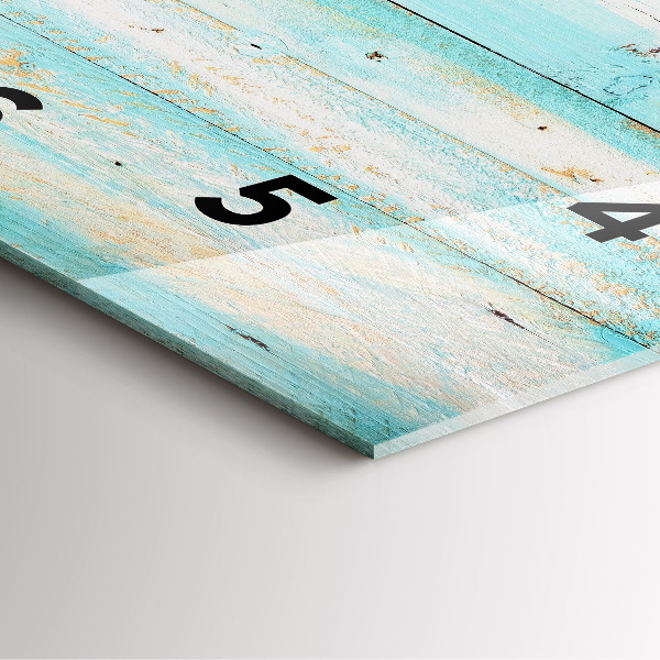 Square wall clock Blue boards