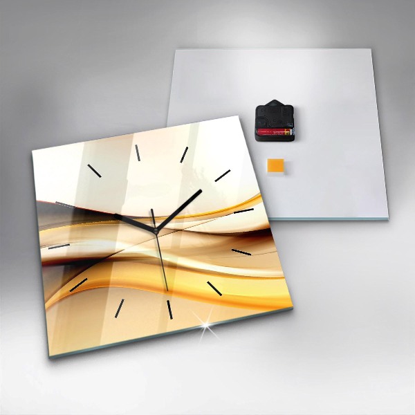 Square wall clock Abstract wave