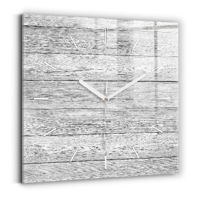 Square wall clock Wooden panels