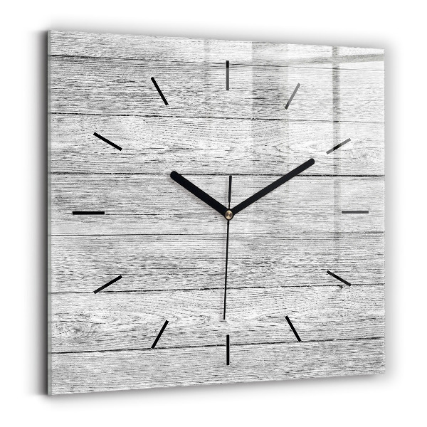 Square wall clock Wooden panels
